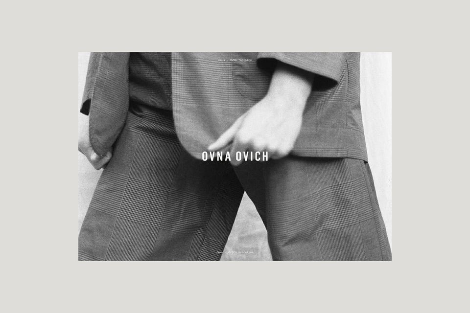 ハリソン・ジャイド（Harrison Gyde）がファッションブランド「OVNA OVICH」の新しいWebサイトを制作