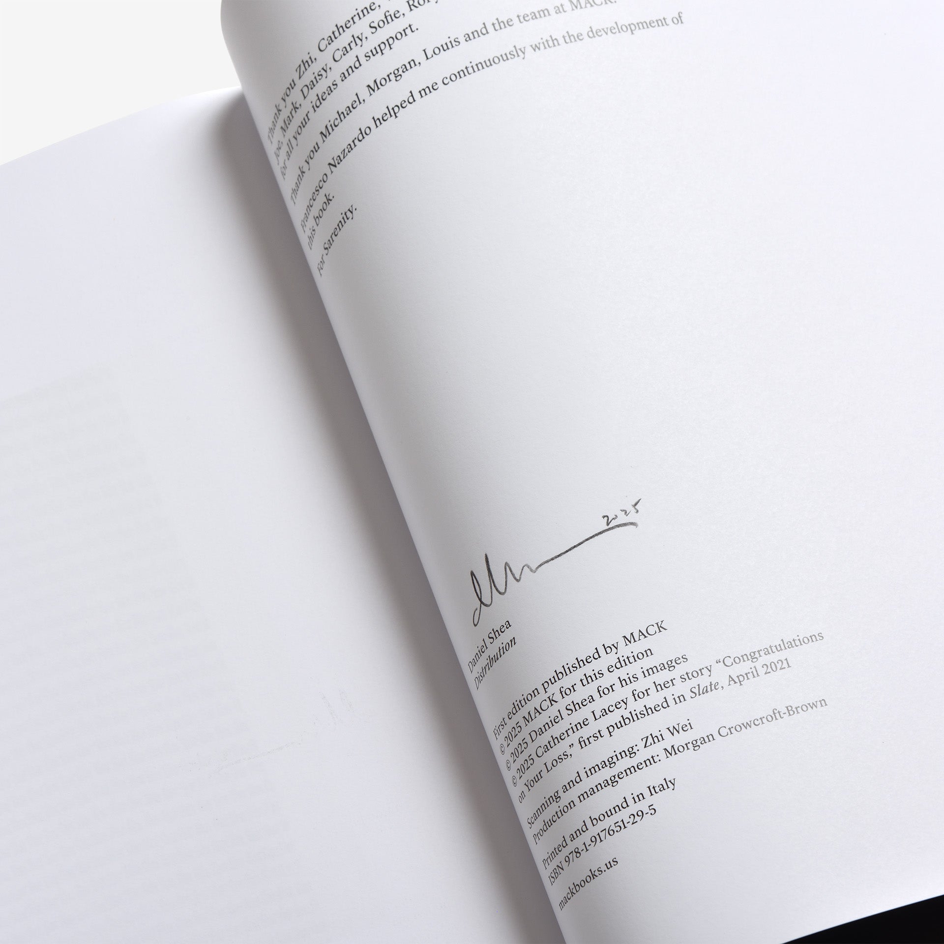 Daniel Shea: Distribution (Signed)