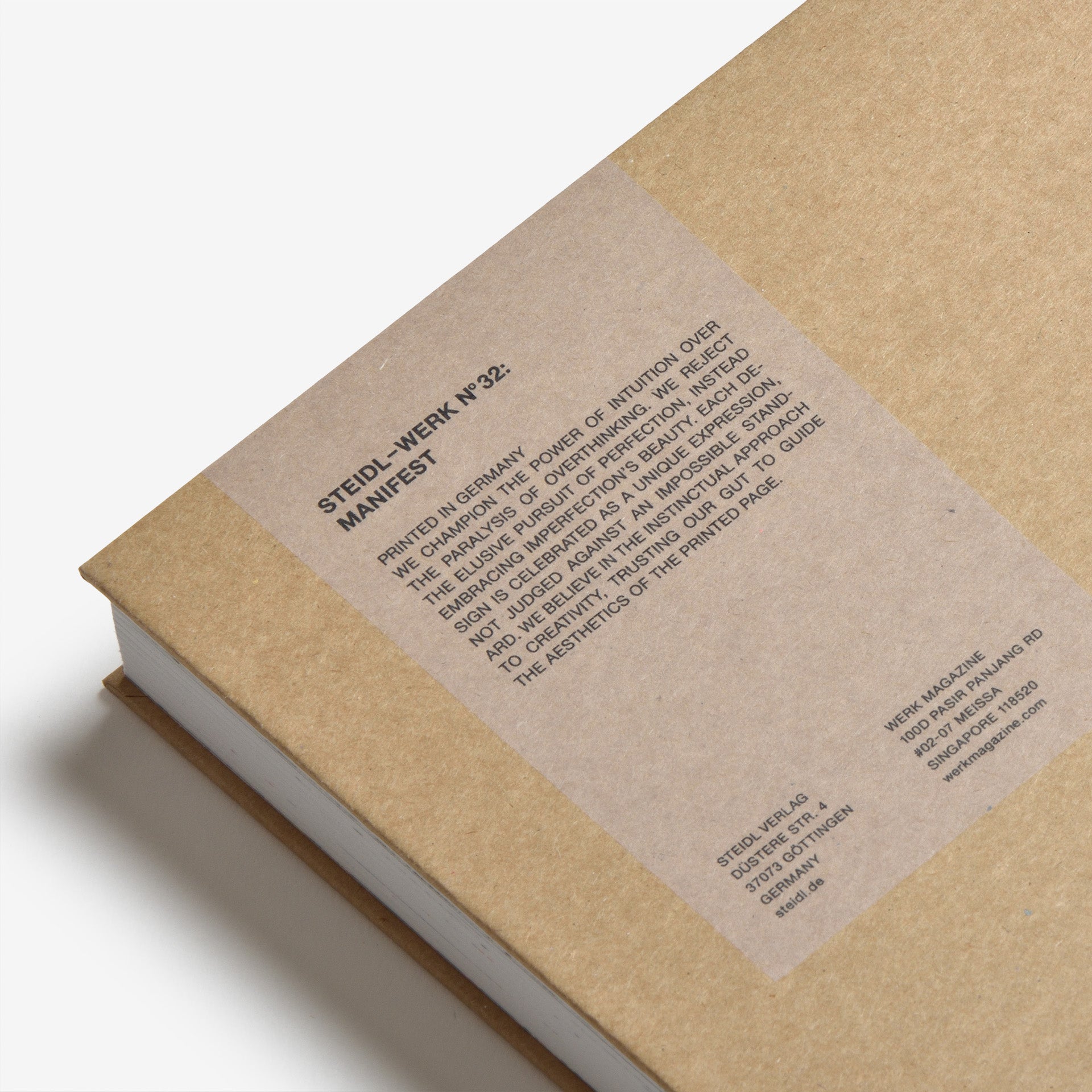 Steidl–Werk No.32: Manifest