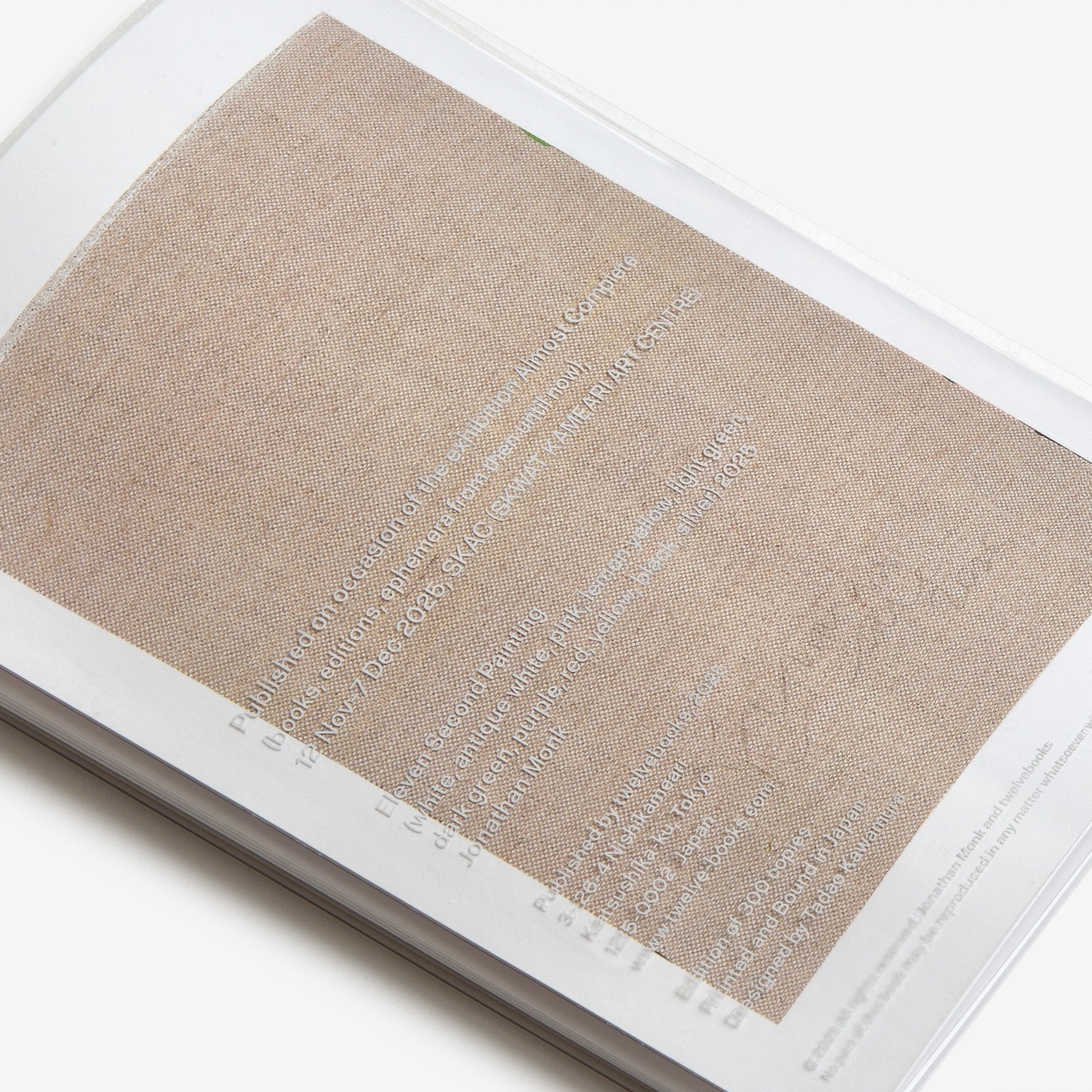 Jonathan Monk: Eleven second painting (white, antique white, pink, lemon yellow, light green, dark green, purple, red, yellow, black, silver) 2025 (Cover B)