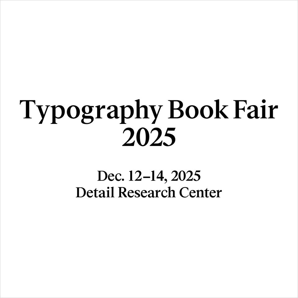 「Typography Book Fair 2025」出展のご案内