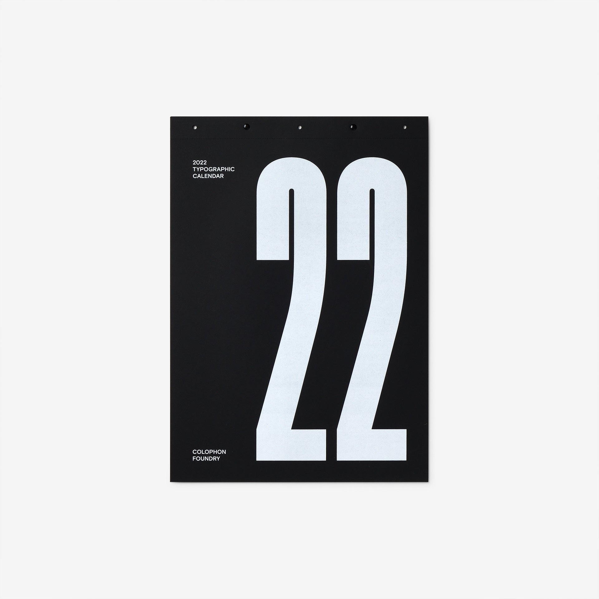 2022 Typographic Calendar