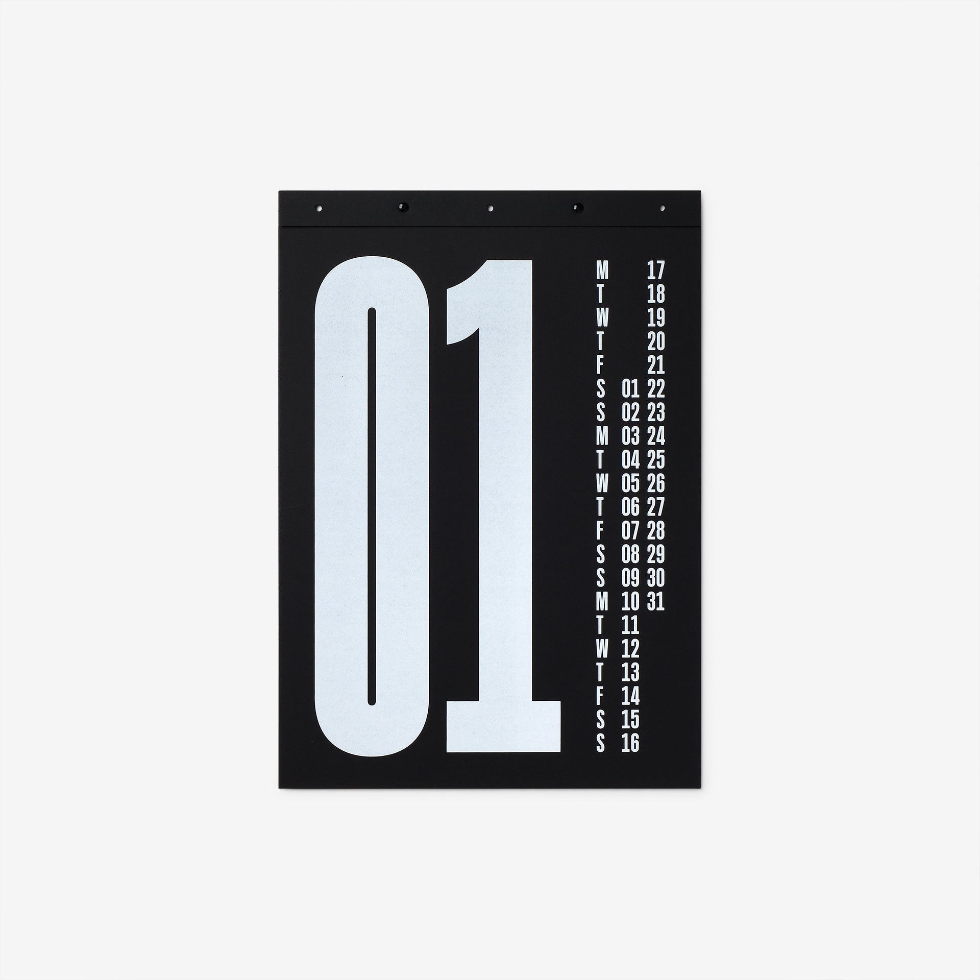 2022 Typographic Calendar