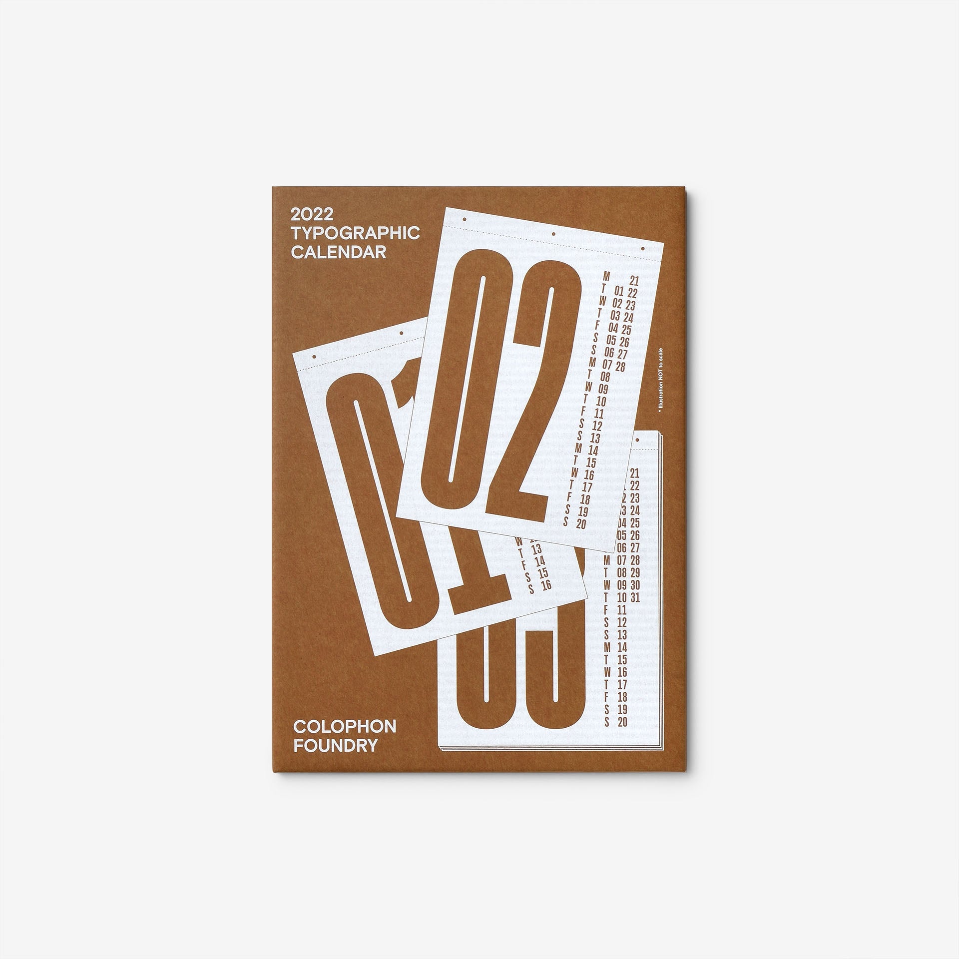 2022 Typographic Calendar
